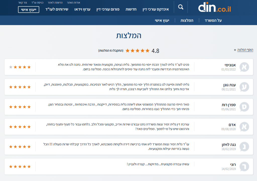 המלצות מאתר din.co.il